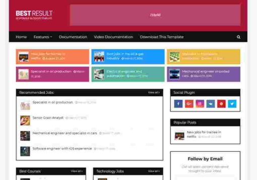 Sarkari Result Theme for Blogger Free Download