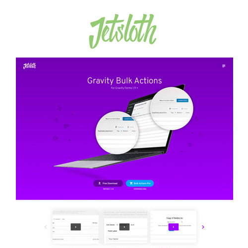 Jetsloth Gravity Forms Bulk Actions Pro 3 Jetsloth Gravity Forms Bulk Actions Pro