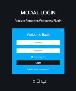 Modal Login Register Forgotten WordPress Plugin