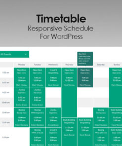 Timetable Responsive Schedule For WordPress