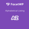FacetWP Alphabet AddOn GPL Alphabetical Listing 1 FacetWP – Alphabetical Listing