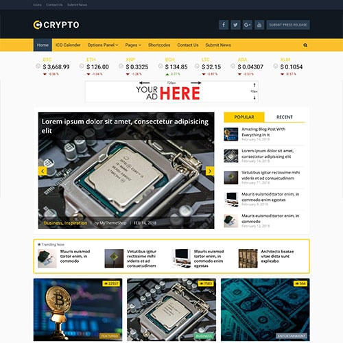MyThemeShop Crypto Bitcoin & Cryptocurrency WordPress Theme 3 MyThemeShop Crypto Bitcoin & Cryptocurrency WordPress Theme