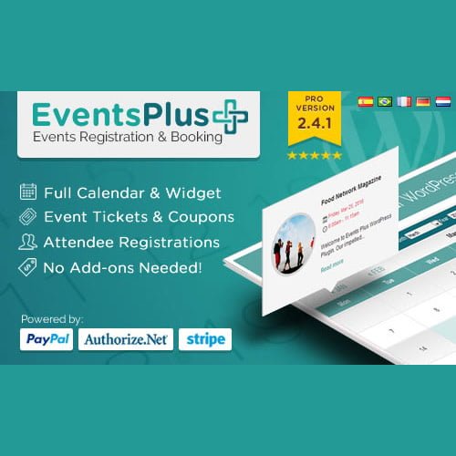 WordPress Events Calendar Registration & Tickets GPL Plugin 3 WP EventsPlus – Events Calendar Registration & Booking