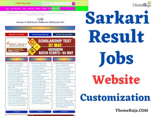 Sarkari Result Website Customization