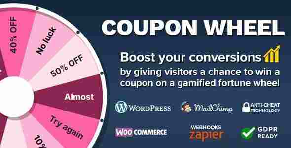 Coupon Wheel For WooCommerce and WordPress GPL Plugin 3 Coupon Wheel For WooCommerce and WordPress GPL Plugin