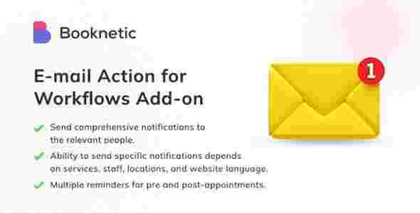 Email action for Booknetic Workflows GPL Plugin 2 Email action for Booknetic Workflows GPL Plugin
