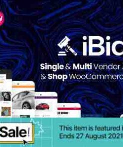 iBid Theme GPL – Multi Vendor Auctions WooCommerce Websites