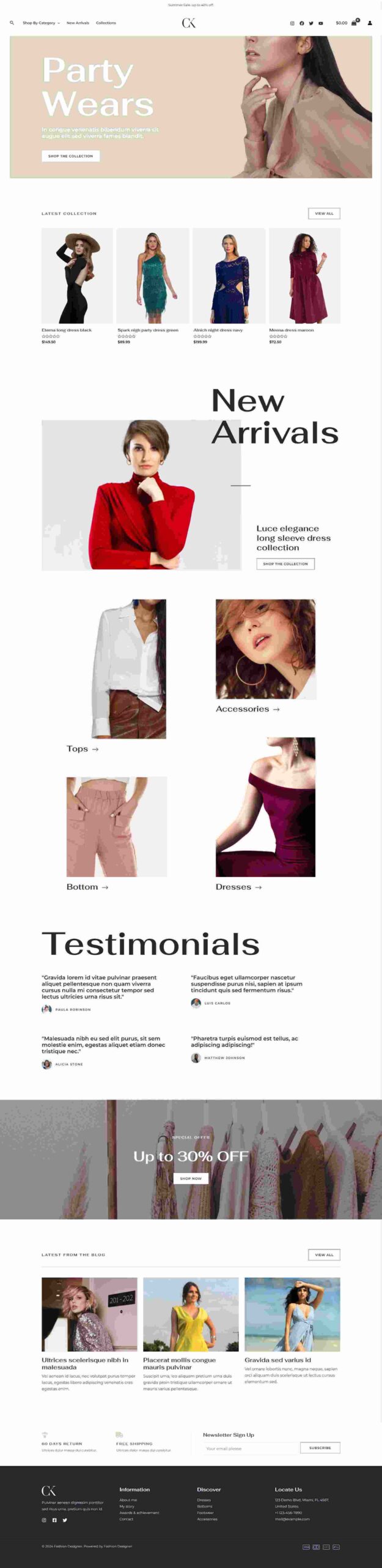 online store website customization