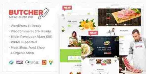 Butcher Theme GPL Pro – Meat Shop WooCommerce WordPress Theme
