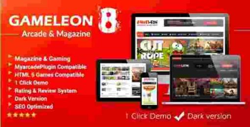Gameleon Theme GPL – WordPress Arcade Theme & News Magazine