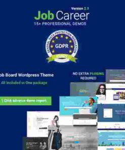 JobCareer Job Board Responsive WordPress Theme with All Plugins