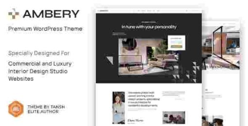 Ambery Theme GPL Interior Design WordPress Theme