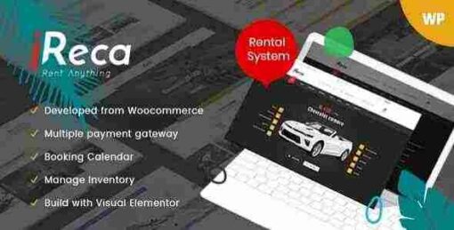 Ireca Theme GPL Car Rental Boat, Bike, Vehicle, Calendar WordPress Theme