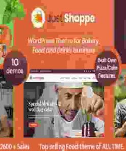 Justshoppe Theme GPL Elementor Cake Bakery WordPress Websites