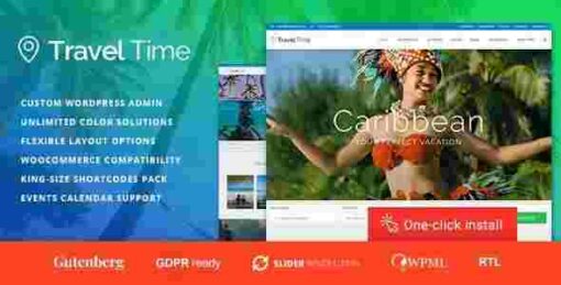 Travel Time Theme GPL Tour and Hotel WordPress Theme