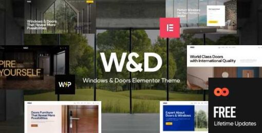 W&D Theme GPL Windows & Doors Company WordPress Theme