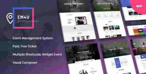 EM4U Theme GPL Events WordPress Theme for Booking Tickets