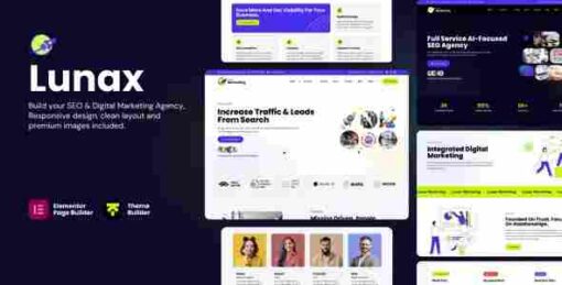 Lunax Theme GPL Digital Marketing Agency & SEO WordPress Theme