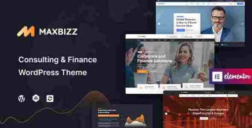 Maxbizz Theme GPL Consulting & Financial Elementor WordPress Theme