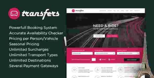 Transfers Theme GPL Transport and Car Hire WordPress Theme