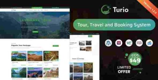 Turio Theme GPL Tour and Travel WordPress Theme Tourism Agency