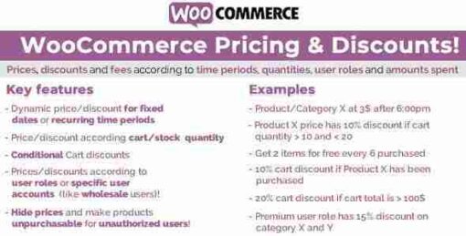 WooCommerce Pricing & Discounts GPL Plugin