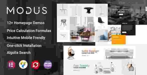 Modus Theme GPL Modern Furniture WooCommerce Theme