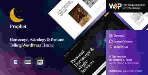 Prophet Theme GPL Horoscope Astrology & Fortune Telling WordPress Theme