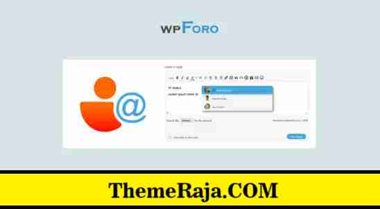 WPForo User Mentioning GPL 3 WPForo User Mentioning GPL