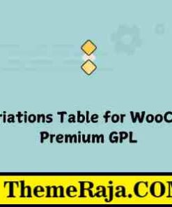 WPC Variations Table for WooCommerce Premium GPL
