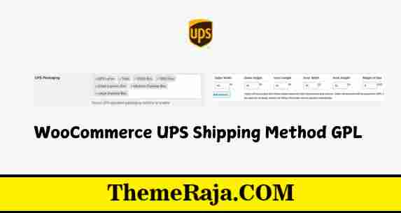 WooCommerce UPS Shipping Method GPL 3 WooCommerce UPS Shipping Method GPL