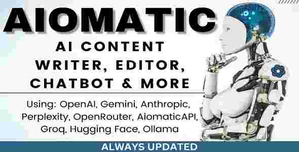Aiomatic GPL AI Content Writer, Editor, ChatBot & AI Toolkit 3 Aiomatic GPL AI Content Writer, Editor, ChatBot & AI Toolkit