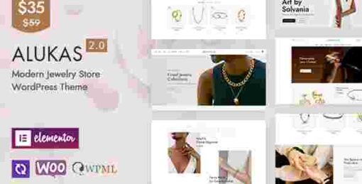 Alukas Theme GPL Modern Jewelry Store WordPress Theme
