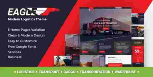Eagle Theme GPL Logistics & Transportation WordPress Theme