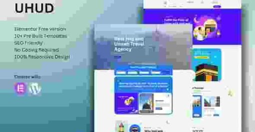 Uhud Hajj & Umrah Tour Travel Elementor Template Kit