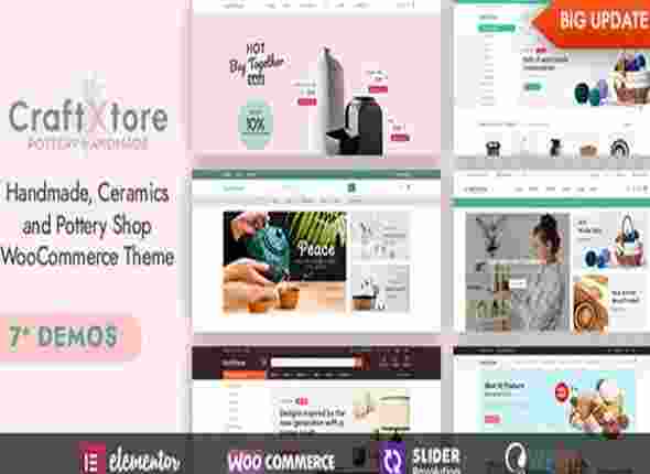 CraftXtore Theme GPL Handmade, Ceramics and Pottery Shop WooCommerce Theme 3 CraftXtore Theme GPL Handmade, Ceramics and Pottery Shop WooCommerce Theme