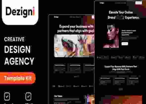 Dezegni Elementor Template Kit GPL Creative Design Agency & Portfolio