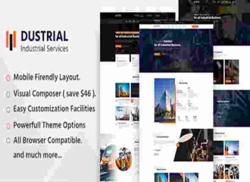 Dustrial Theme GPL Factory & Industrial WordPress Theme