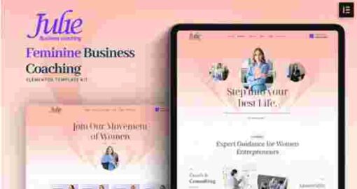 Juliea Feminines Business Coaching Elementor Template Kit GPL