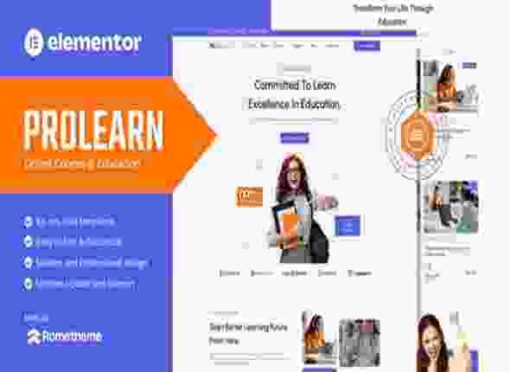 Pralearn Template Kit GPL Online Course & Education Elementor Template Kit