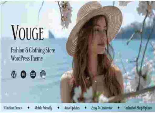 Vouge Theme GPL Fashion Clothing WordPress Theme