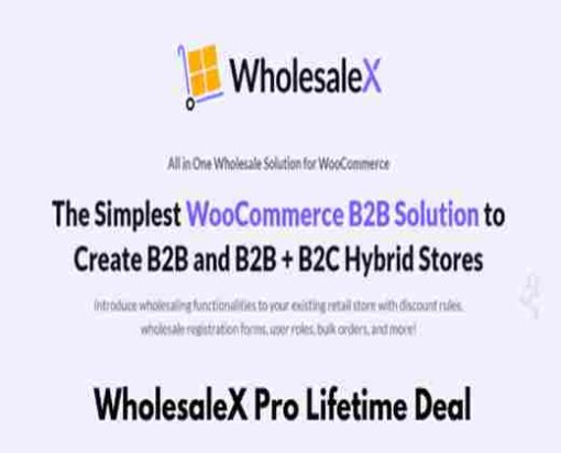 WholesaleX Pro Lifetime Deal WooCommerce B2B Solution to Create B2B and B2B + B2C Hybrid Stores