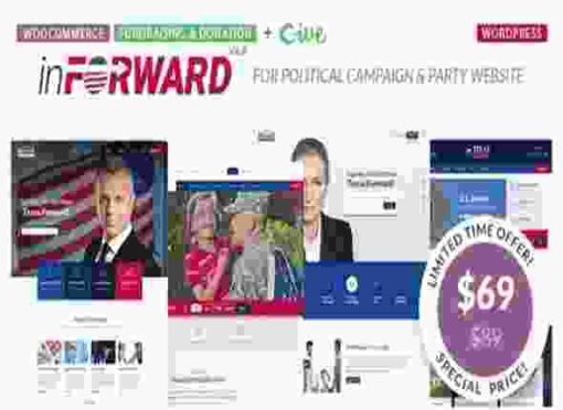 inForward Theme GPL Political Campaign and Party WordPress Theme