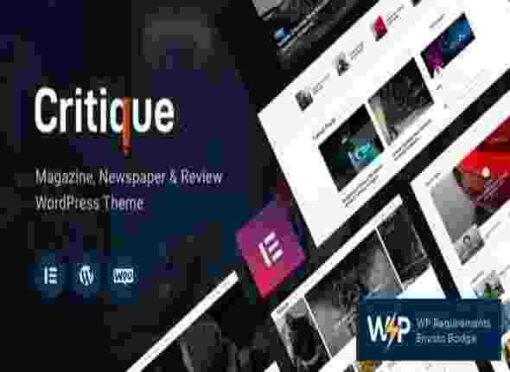 Critique Theme GPL Magazine Newspaper and Review