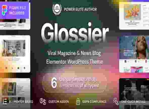 Glossier Theme GPL Newspaper & Viral Magazine WordPress Theme