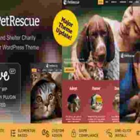 Products Update 2 4 Pet Rescue Theme GPL Animals and Shelter Charity WP Theme