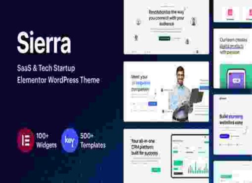 Sierra Theme GPL SaaS & Tech Startup Elementor WordPress Theme